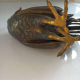 Bronze eines stehenden Hahns mit seitlich gewandtem Kopf - Foto 6