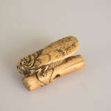 Netsuke in Form einer Zikade aus Elfenbein mit schöner Alterspatina - фото 3