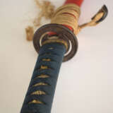 Wakizashi in Saya mit roter Lackfassung - Foto 7