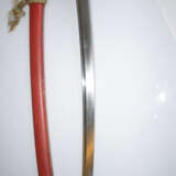 Wakizashi in Saya mit roter Lackfassung - Foto 11