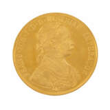 Österreich/GOLD - 13,76g GOLD fein, 4 Dukaten 1915/NP, Franz Joseph, vz-, Fingerabrücke, - Foto 1
