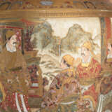 Großer dreibeiniger Weihrauchbrenner aus Satsuma-Porzellan mit umlaufendem Dekor einer figuralen Szene und Deckel bekrönt von einem Shishi - photo 4