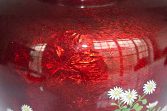 Ginbari Cloisonné-Vase mit Dekor von blühenden Chrysanthemen - photo 5