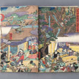Seltenes Ukiyo-e Album mit 132 Blättern zu den Helden des Taiheiki und Kriegern (musha e) - фото 3