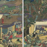 Seltenes Ukiyo-e Album mit 132 Blättern zu den Helden des Taiheiki und Kriegern (musha e) - фото 8