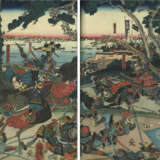 Seltenes Ukiyo-e Album mit 132 Blättern zu den Helden des Taiheiki und Kriegern (musha e) - фото 10