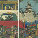 Seltenes Ukiyo-e Album mit 132 Blättern zu den Helden des Taiheiki und Kriegern (musha e) - photo 11