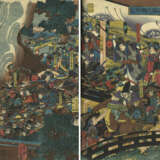 Seltenes Ukiyo-e Album mit 132 Blättern zu den Helden des Taiheiki und Kriegern (musha e) - Foto 12