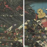 Seltenes Ukiyo-e Album mit 132 Blättern zu den Helden des Taiheiki und Kriegern (musha e) - фото 19