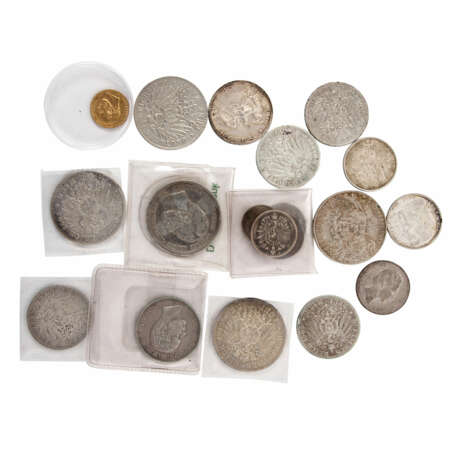 Dt. Kaiserreich / Dt. Reich - Kleinkonvolut von 19 sehr unterschiedlich erhaltenen Münzen, - photo 1