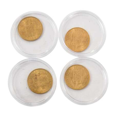 Schönes GOLDkonvolut der Niederlande - bestehend aus 4 x Niederlande - 10 Gulden 1925, Wilhelmina, - photo 1