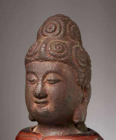 NER EARLIER IRON HEAD OF A BUDDHA - photo 1