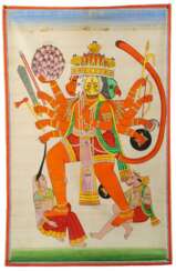 Grosses Yantra des zügellosen Hanuman