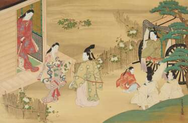 Miyagawa, Chôshun (1682 - 1752)Szene aus dem Kapitel 'yûgao' aus dem Genji monogatari