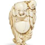 Netsuke: Hotei mit Karako - photo 1