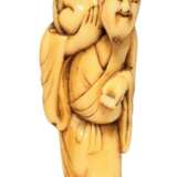 Netsuke: Chinese mit Ratte - Foto 1