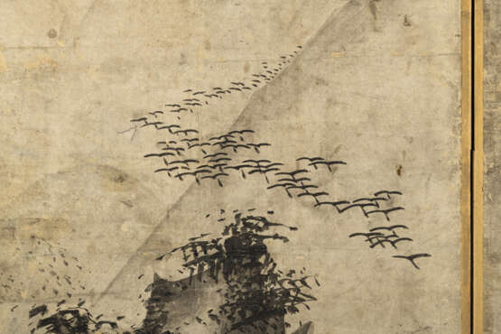 Zweiteiliger Faltschirm (Byobu) nach Soga Shôhaku (1730-1781) - Foto 5