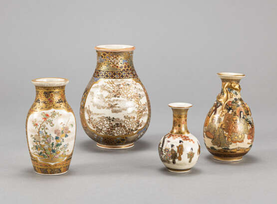 Vier kleine Satsuma-Vasen - Foto 2