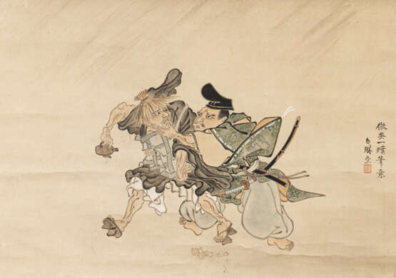 Hängerolle mit Darstellung von Tadamori und dem Öldieb - фото 1