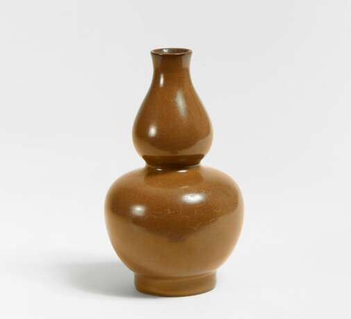 Kalebassenförmige Vase in Gold-Seladon - Foto 1