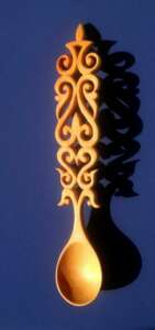 Spoon with Kazakh ornament