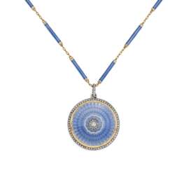 Enamel-Set: Medallon and Necklace