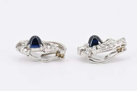 Diamond-Sapphire-Ear Clips - photo 4