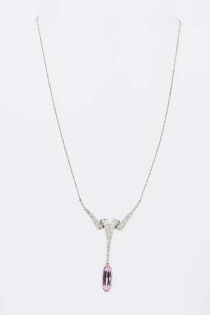 Topaz-Diamond-Necklace - photo 2