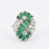 Emerald-Diamond-Set: 2 Necklaces, Bracelet, Ear Jewellery and 2 Rings - Foto 1