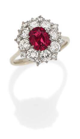 Ruby-Diamond-Ring - photo 1