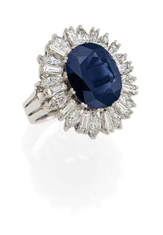 Sapphire-Diamond-Ring - photo 1