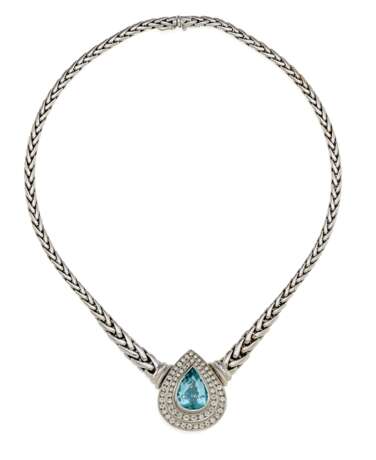 Aquamarine-Diamond-Necklace - Foto 2