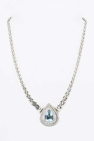 Aquamarine-Diamond-Necklace - photo 3