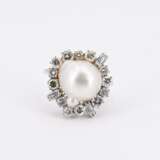 Pearl-Diamond-Set: Ring and Ear Stud Clips - Foto 2
