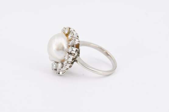 Pearl-Diamond-Set: Ring and Ear Stud Clips - фото 3