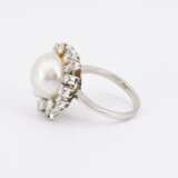 Pearl-Diamond-Set: Ring and Ear Stud Clips - photo 3