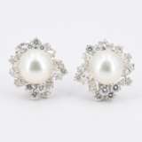 Pearl-Diamond-Set: Ring and Ear Stud Clips - photo 6