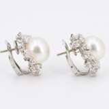 Pearl-Diamond-Set: Ring and Ear Stud Clips - Foto 7