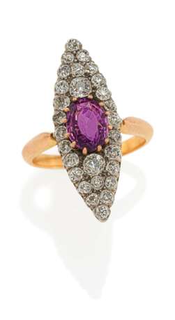 Sapphire-Diamond-Ring - photo 1