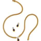 Sapphire-Diamond-Set: Necklace and Ear Studs - photo 2