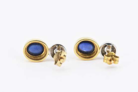 Sapphire-Diamond-Set: Necklace and Ear Studs - Foto 5