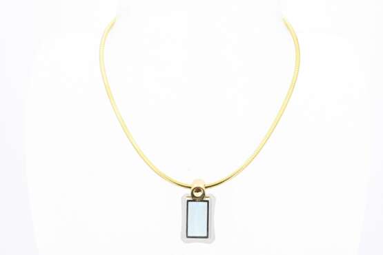 Aquamarine-Diamond-Necklace - Foto 4