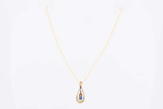 Historic Sapphire-Pearl-Diamond-Necklace - photo 3