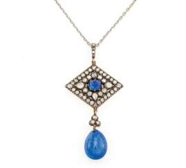 Sapphire-Diamond-Pendant