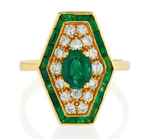 Emerald-Diamond-Ring - Foto 1