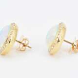 Opal-Diamond-Ear Studs - photo 3