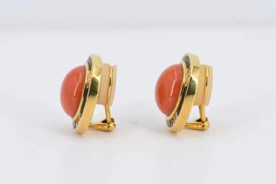 Coral-Onyx-Ear Clips - фото 3