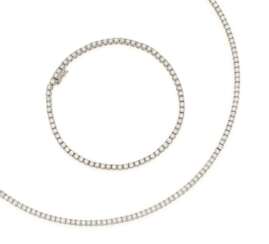 Brilliant Set: Riviere-Necklace and Bracelet