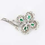 Emerald-Diamond-Set: Ear Jewellery and Brooch - Foto 5