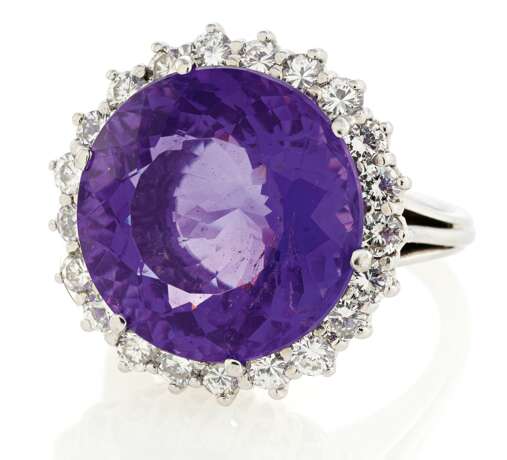 Amethyst-Diamond-Ring - фото 1